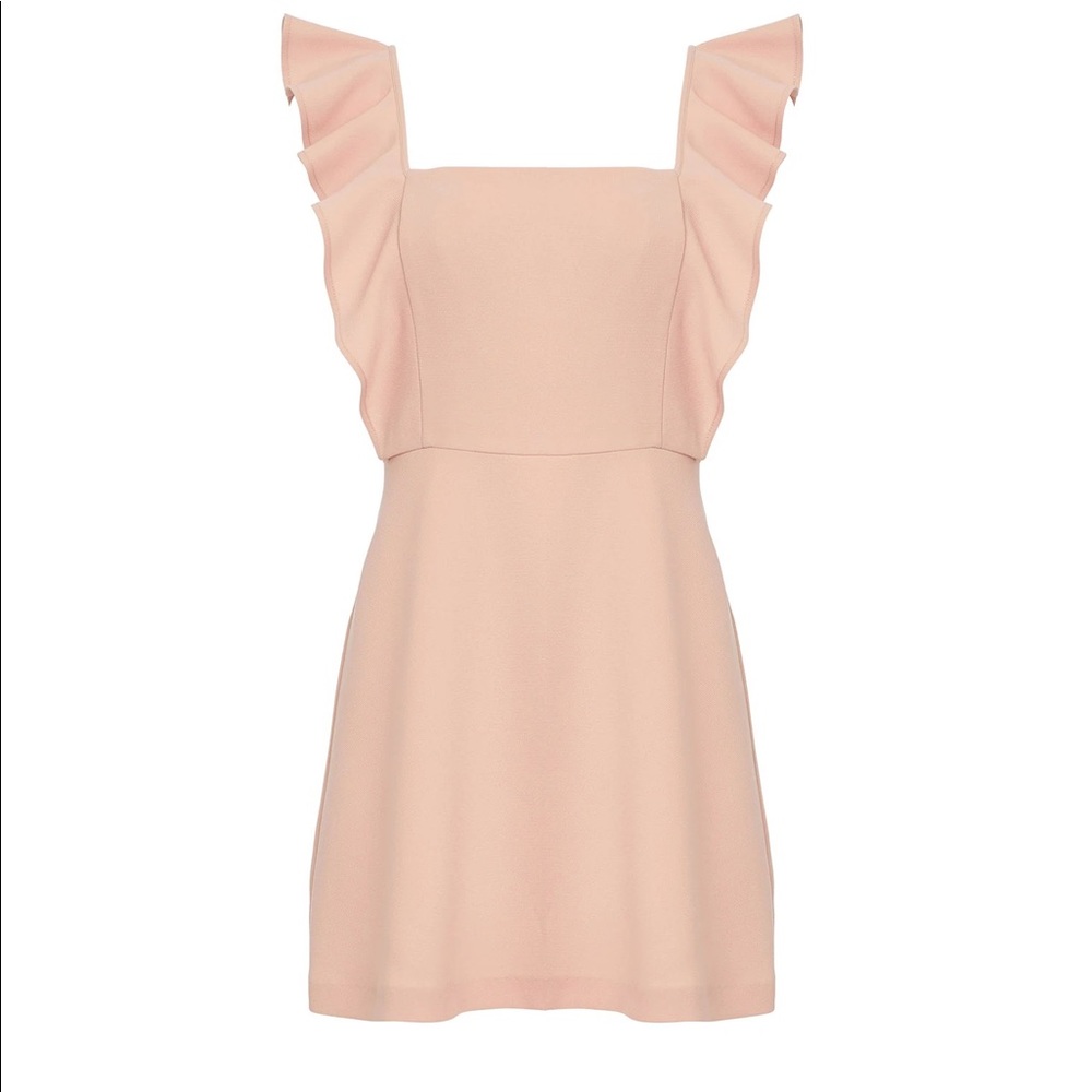 BCBGeneration ruffle square neck mini dress